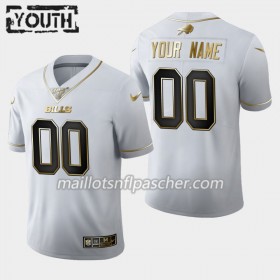 Maillot Buffalo Bills Custom Nike Blanc Golden Edition 100th - Enfant